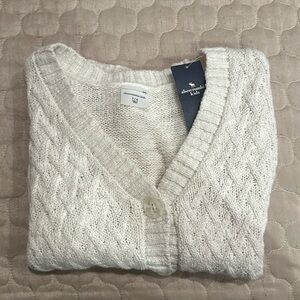 Abercrombie Kids White Cardigan